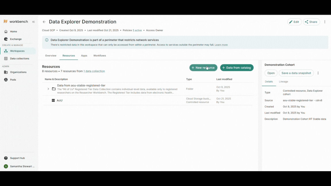Data explorer video example