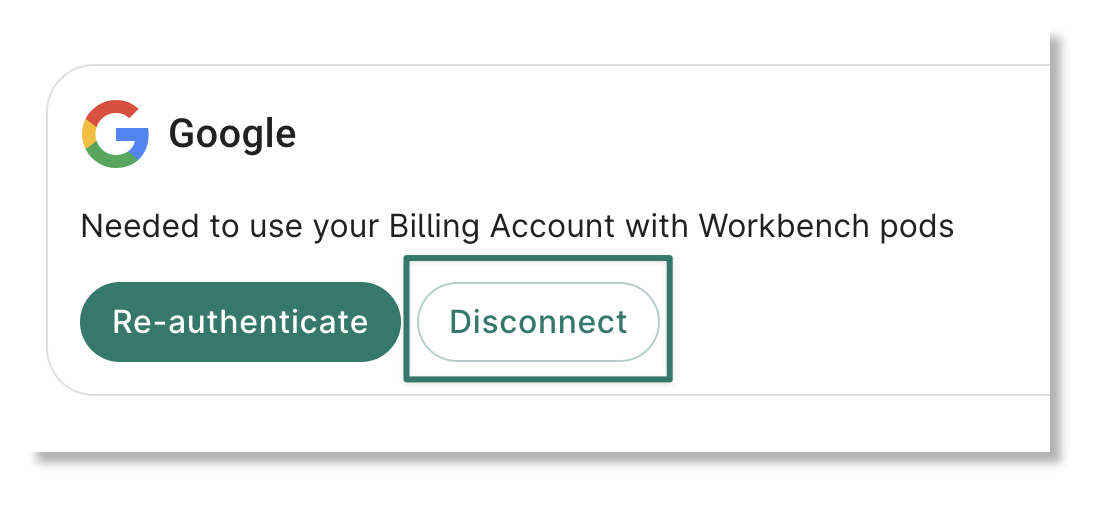 Disconnect billing account