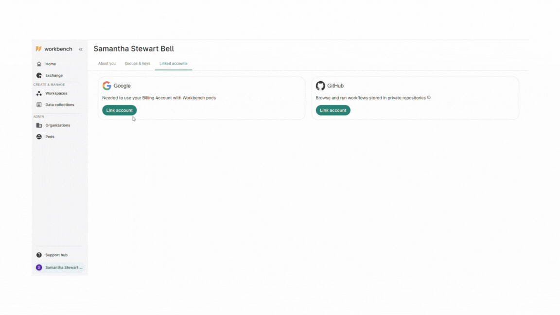 Linking GCP billing with Verily Workbench