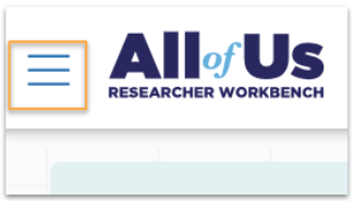 All of Us hamburger menu